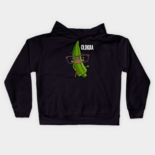 Old-kra Funny Okra Puns Kids Hoodie